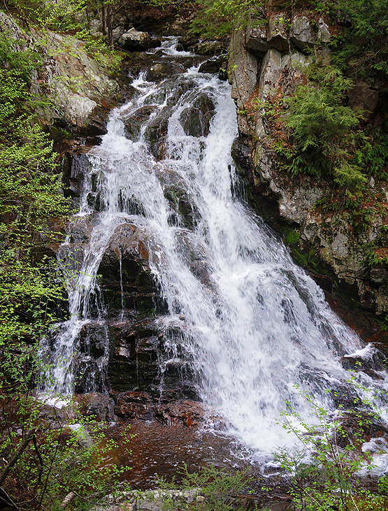 Beaver Brook Cascade, Beaver Brook Waterfalls, Kinsman Notch, White Mountains, NH, New Hampshire near Mount Moosilauke